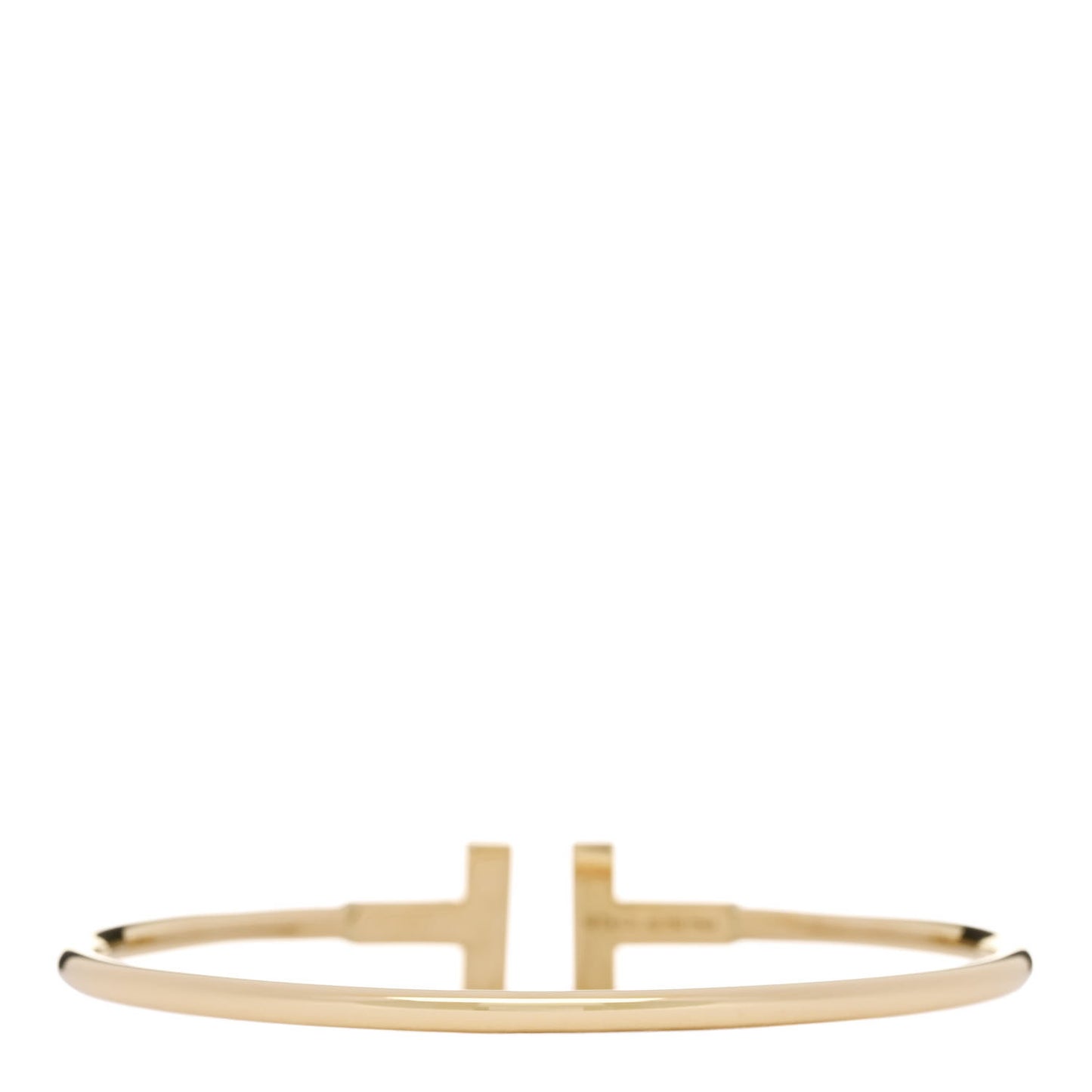 18K Yellow Gold Diamond T Wire Bracelet