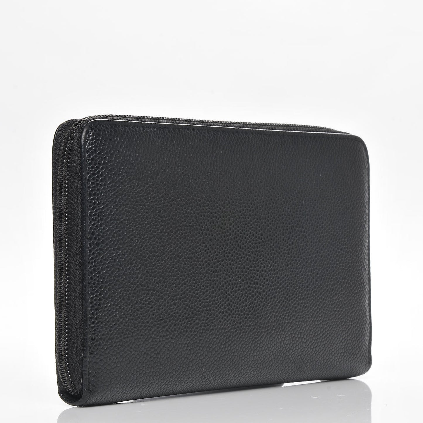 Caviar Large Timeless CC Zip Around Organizer Wallet Black