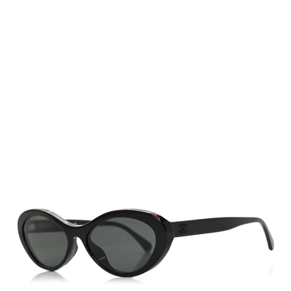 Chanel Acetate Oval Sunglasses 5416-A Black Pink 1 of 7