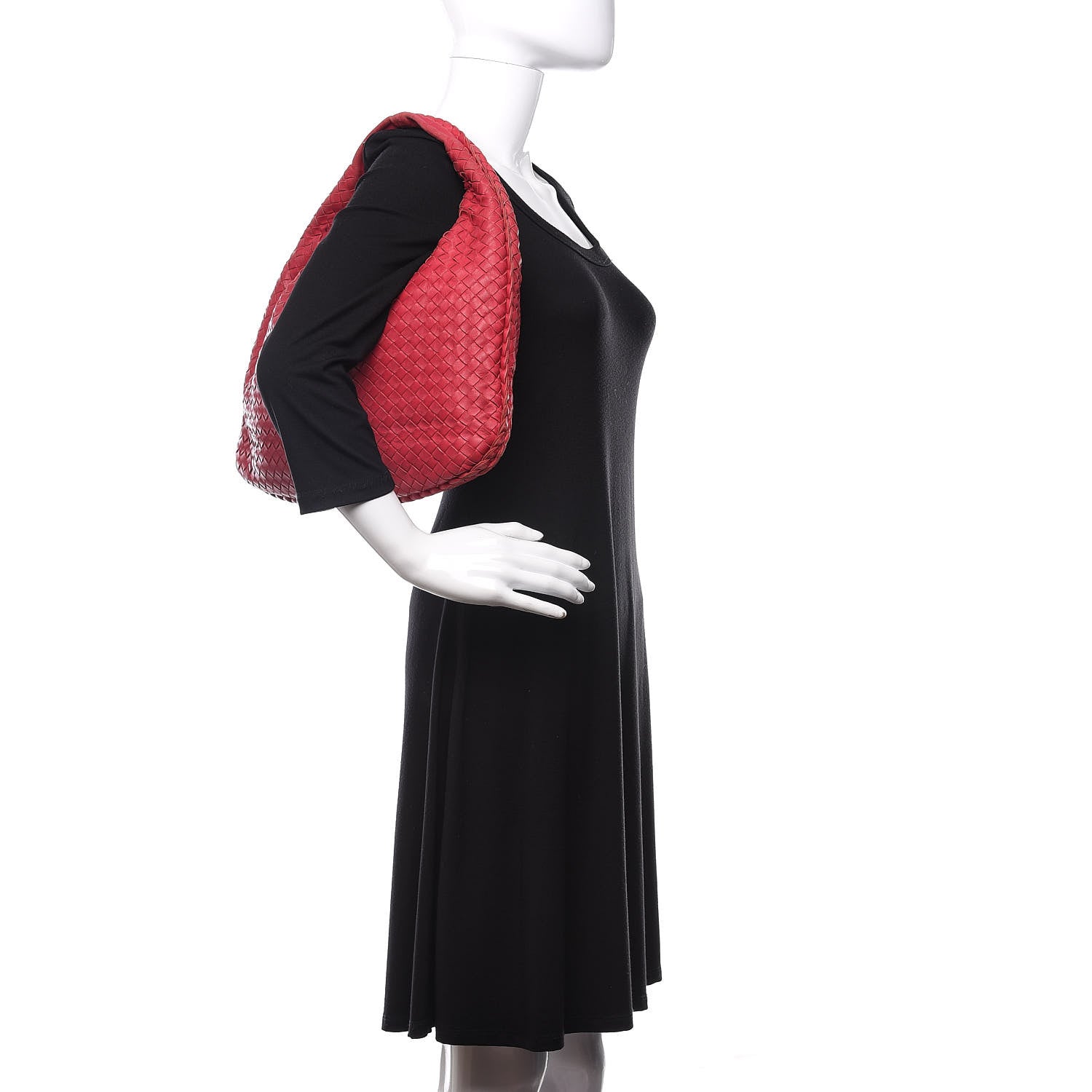 Bottega Veneta Nappa Intrecciato Medium Veneta Hobo Fuchsia 2 of 15