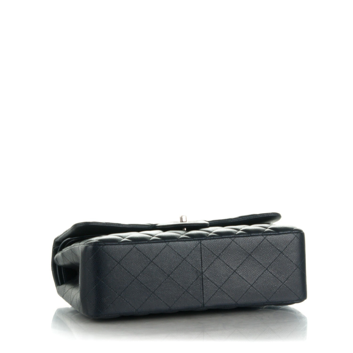 Chanel Caviar Quilted Jumbo Double Flap Navy Blue 5 of 9