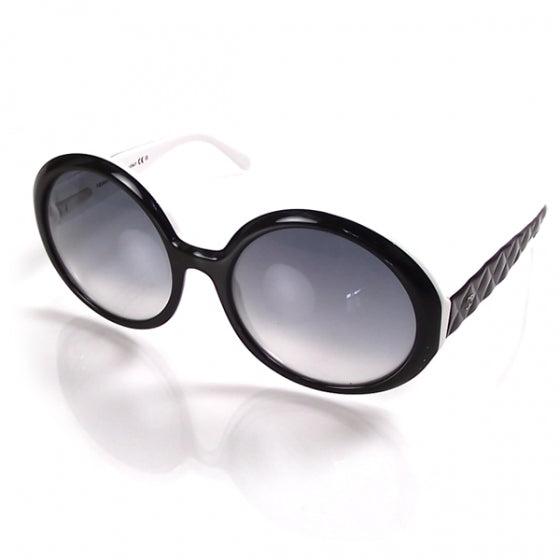 Quilted CC Mod Sunglasses 5120 Black/White