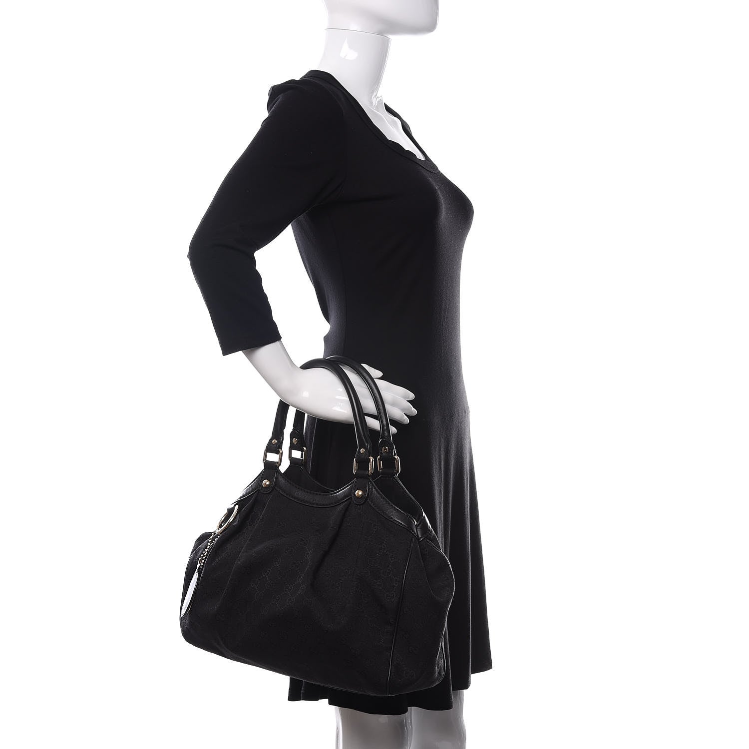 Gucci Monogram Medium Sukey Black 2 of 12
