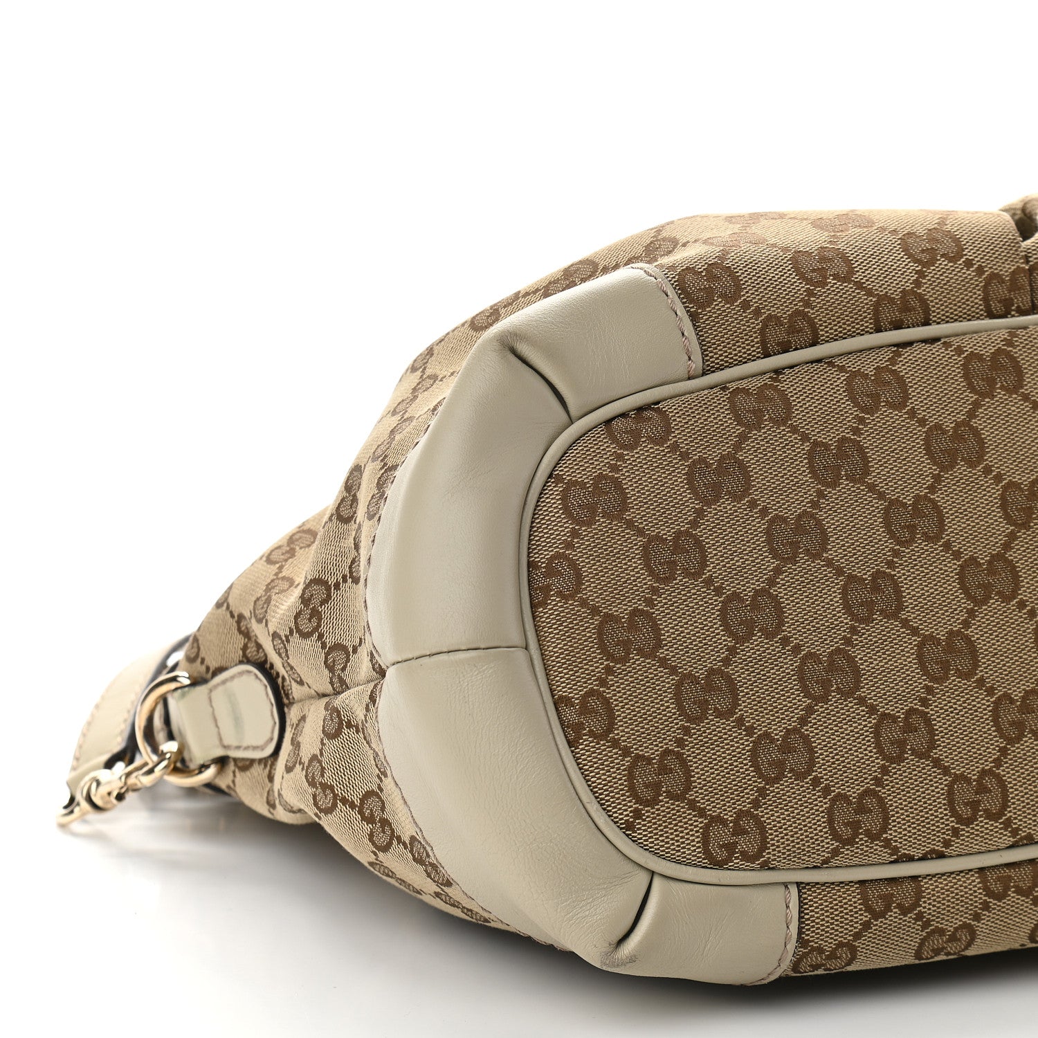 Gucci Monogram Margaux Calfskin Medium Sukey Top Handle Bag Beige Ebony Mystic White 8 of 9