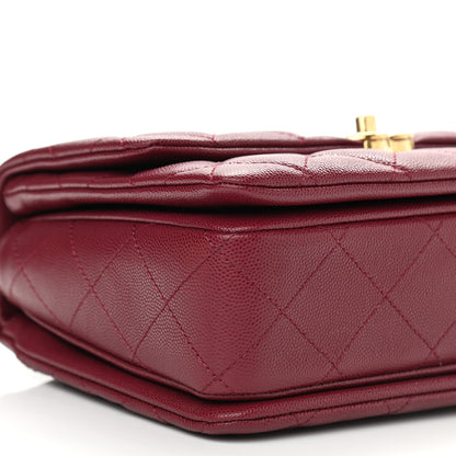Chanel Caviar Quilted Coco First Flap Burgundy 9 of 11