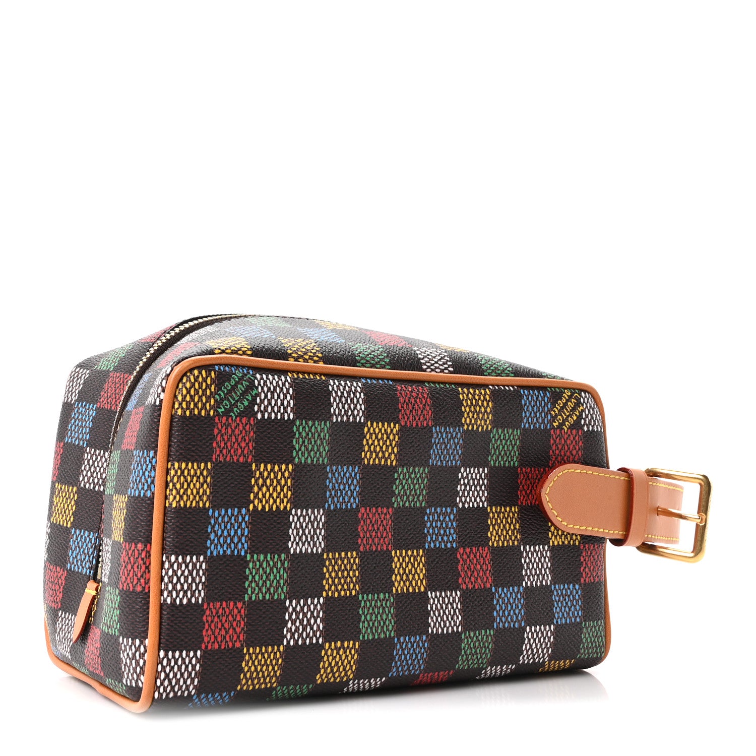 Louis Vuitton LV Vers Damier Ebene Locker Dopp Kit Toilet Pouch