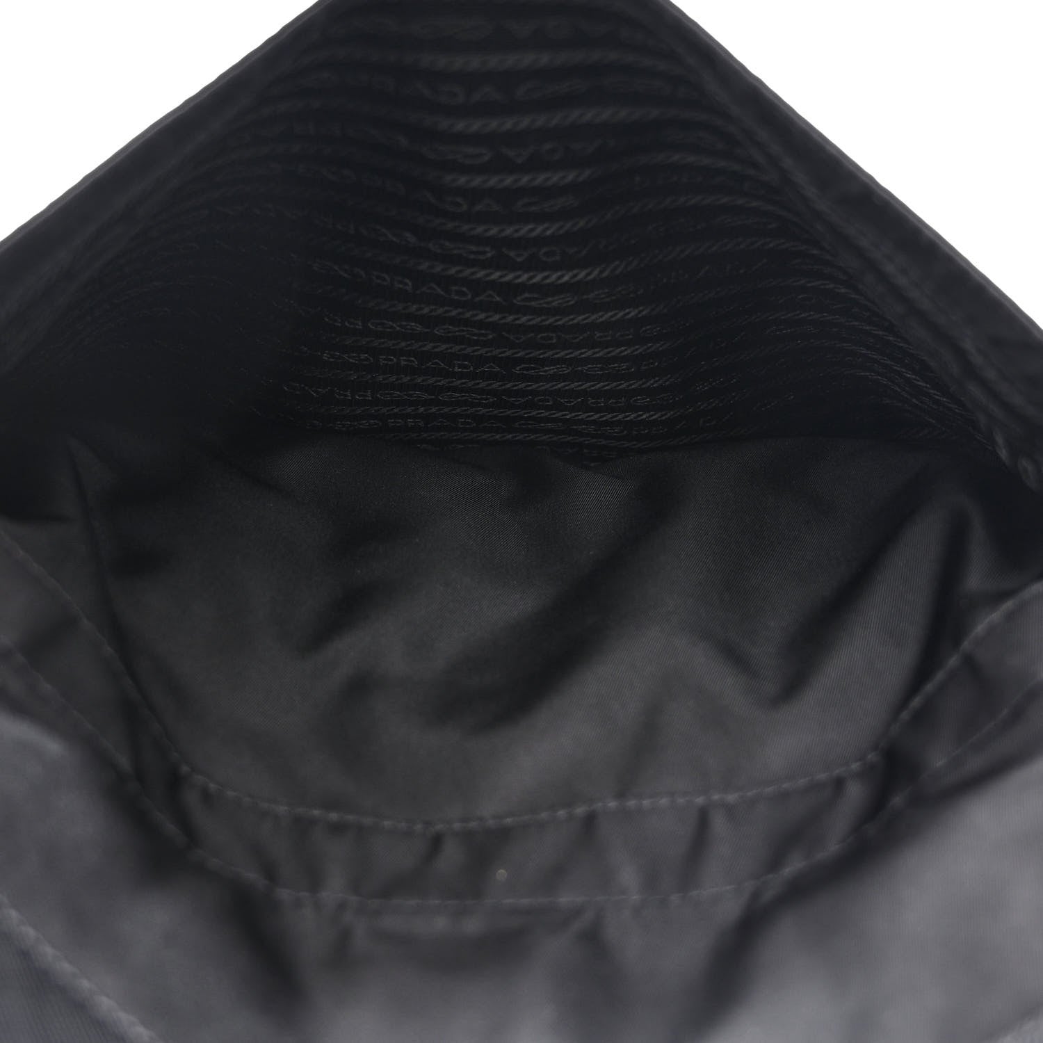 Prada Nylon Vela Flat Messenger Bag Black 6 of 12