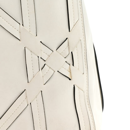 Christian Dior Calfskin Woven Giant Cannage Connect Tote White 15 of 16