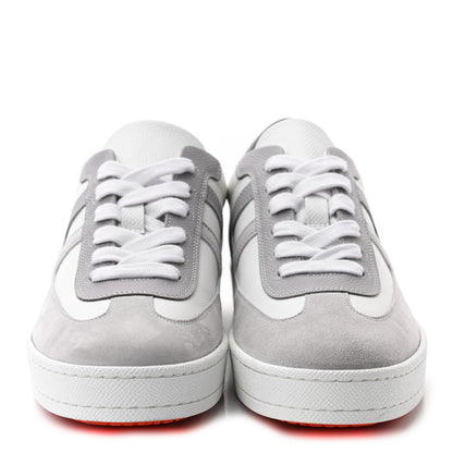 Hermes Epsom Suede Boomerang Sneakers 36 White Gris 2 of 9