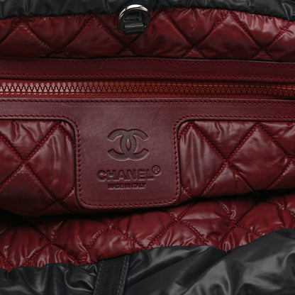 Chanel Nylon Quilted Large Coco Cocoon Reversible Tote Black 6 of 10