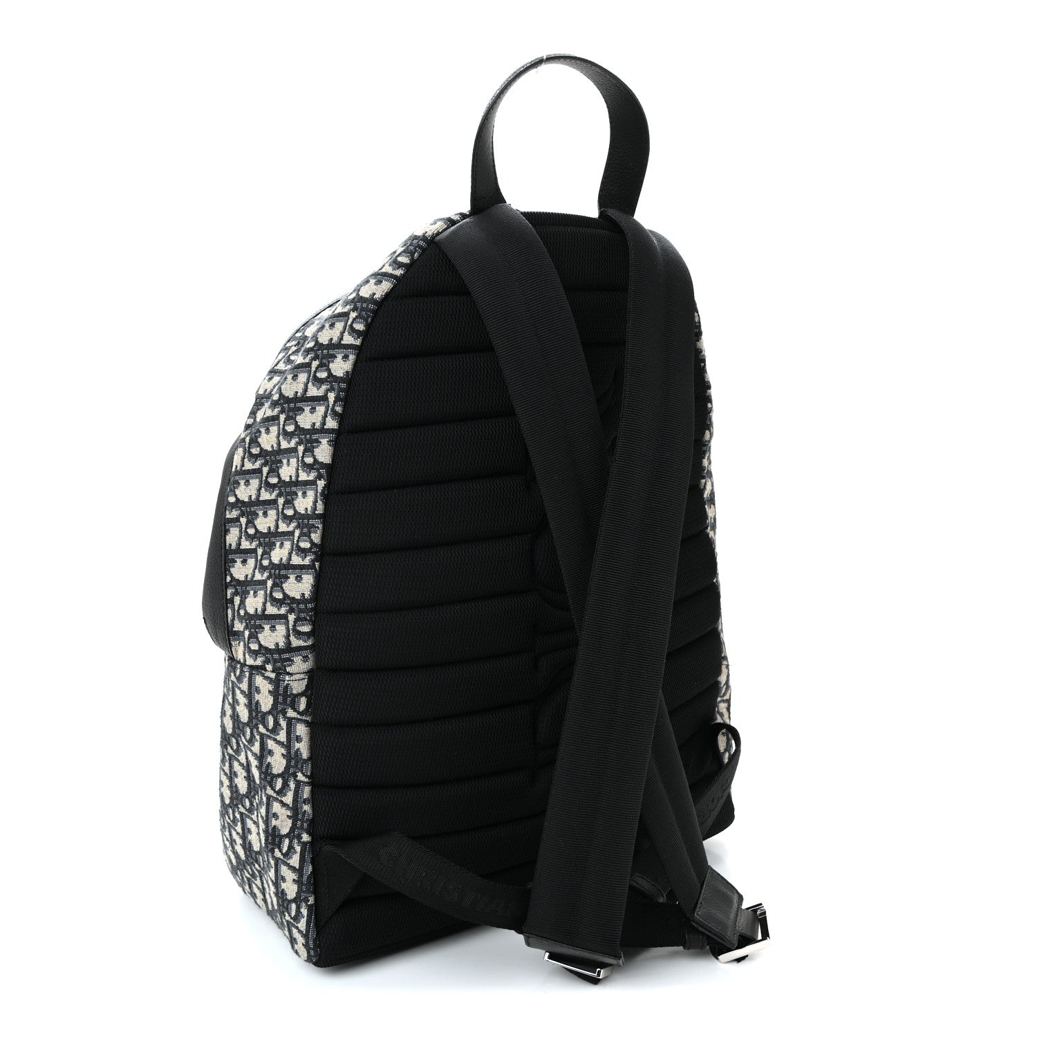 Christian Dior Oblique Calfskin Rider Backpack Beige Black 3 of 9