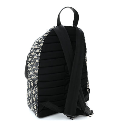 Christian Dior Oblique Calfskin Rider Backpack Beige Black 3 of 9
