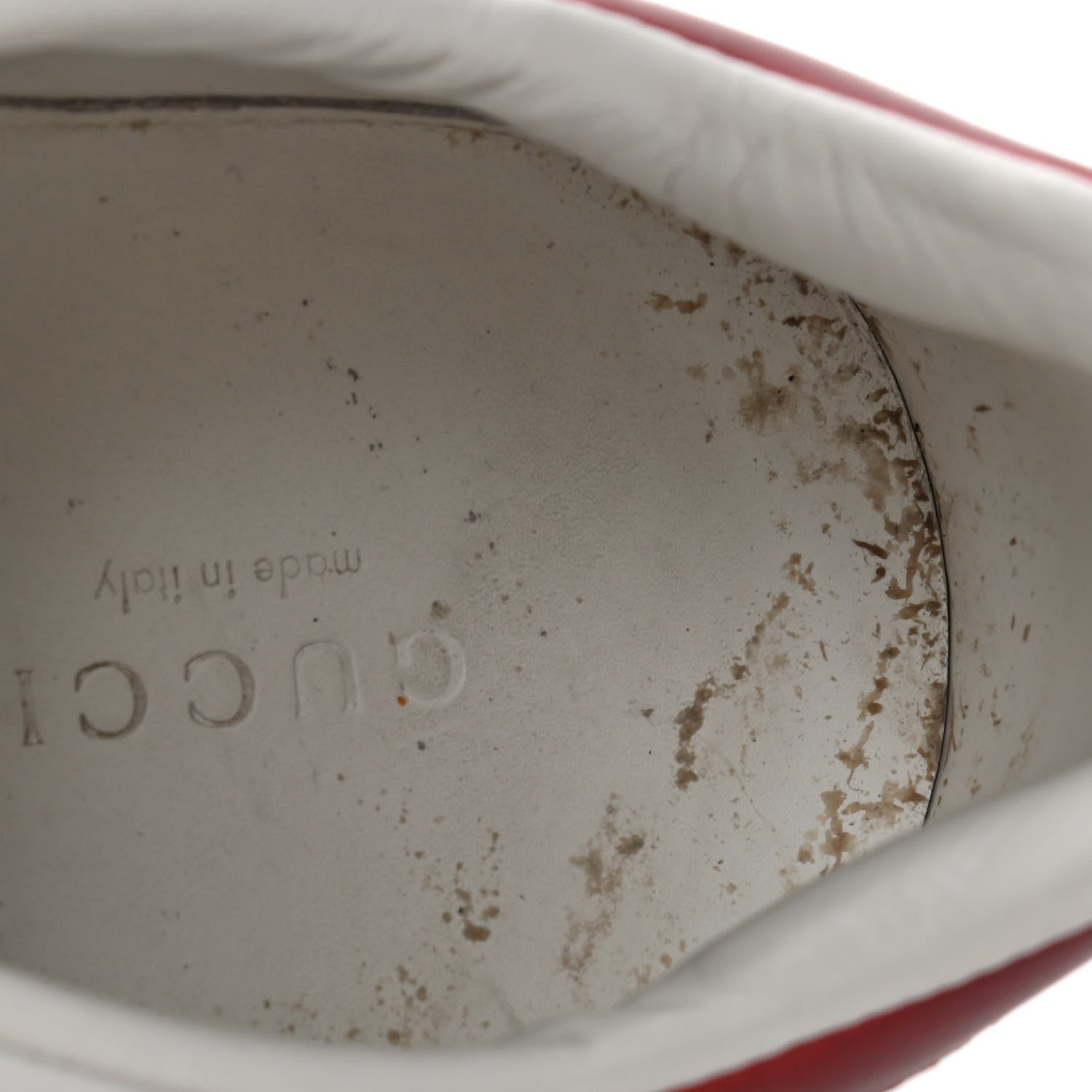 Gucci Calfskin Interlocking G Womens New Ace Sneakers 41 White Red Flame Green 4 of 6