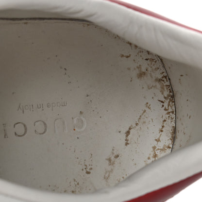 Gucci Calfskin Interlocking G Womens New Ace Sneakers 41 White Red Flame Green 4 of 6