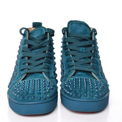 Christian Louboutin CHRISTIAN LOUBOUTIN Veau Velours Mens Louis Orlato Flat Spikes Sneakers 43.5 Amazonia 2 of 13