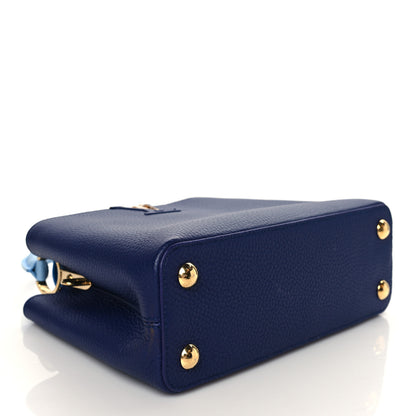 Louis Vuitton Taurillon Enamel Flower Chain Capucines BB Blue 4 of 10