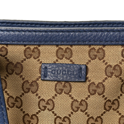 Gucci Monogram Cellarius Calfskin Tote Beige Ebony Blue 9 of 12