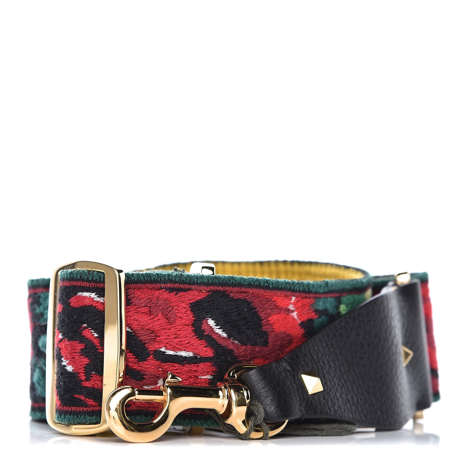 Valentino Garavani Canvas Tie Dye Embroidered Rockstud Guitar Strap Multicolor 1 of 3