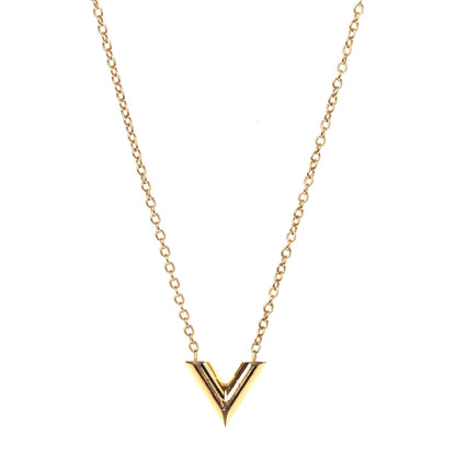 Louis Vuitton Essential V Necklace Gold 1 of 6