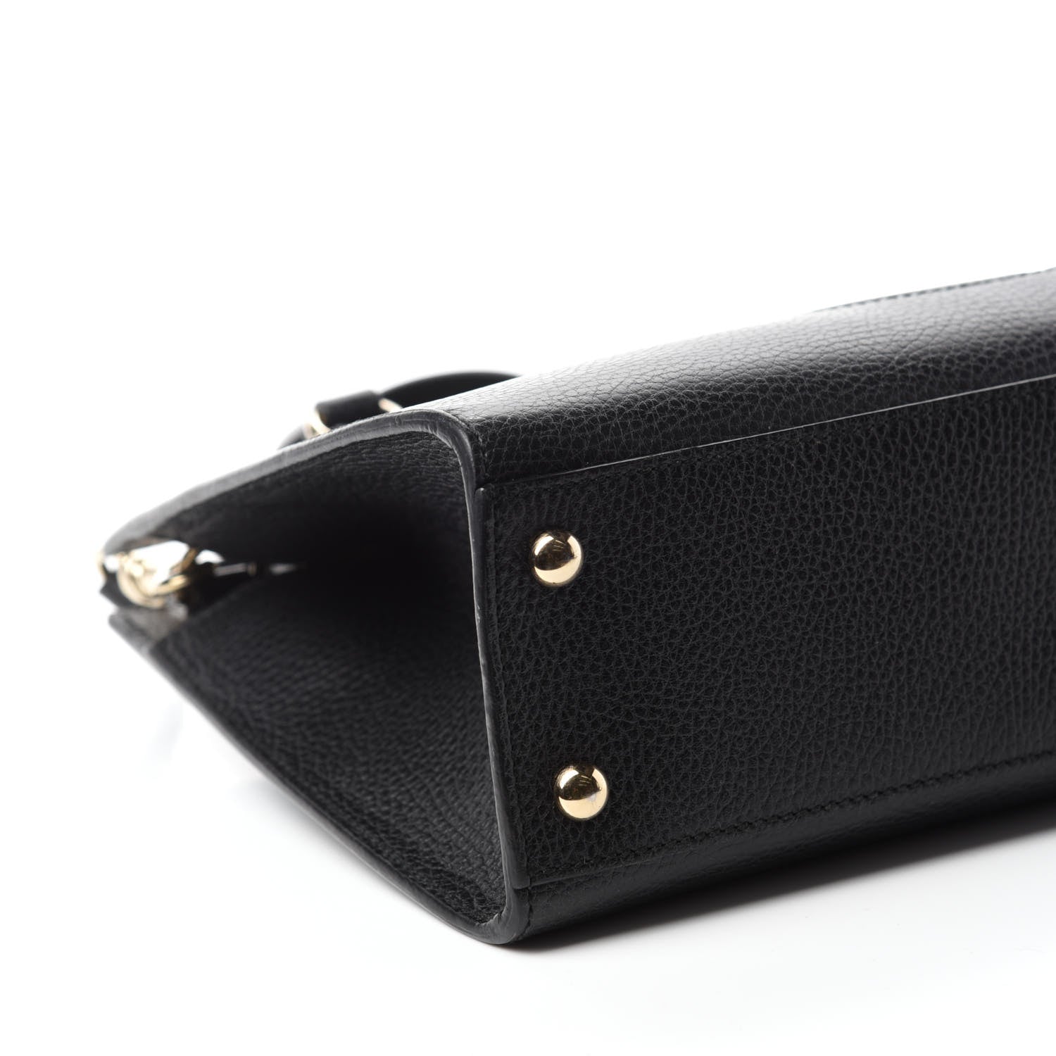 Gucci Pebbled Calfskin Medium Soho Top Handle Satchel Black 6 of 11