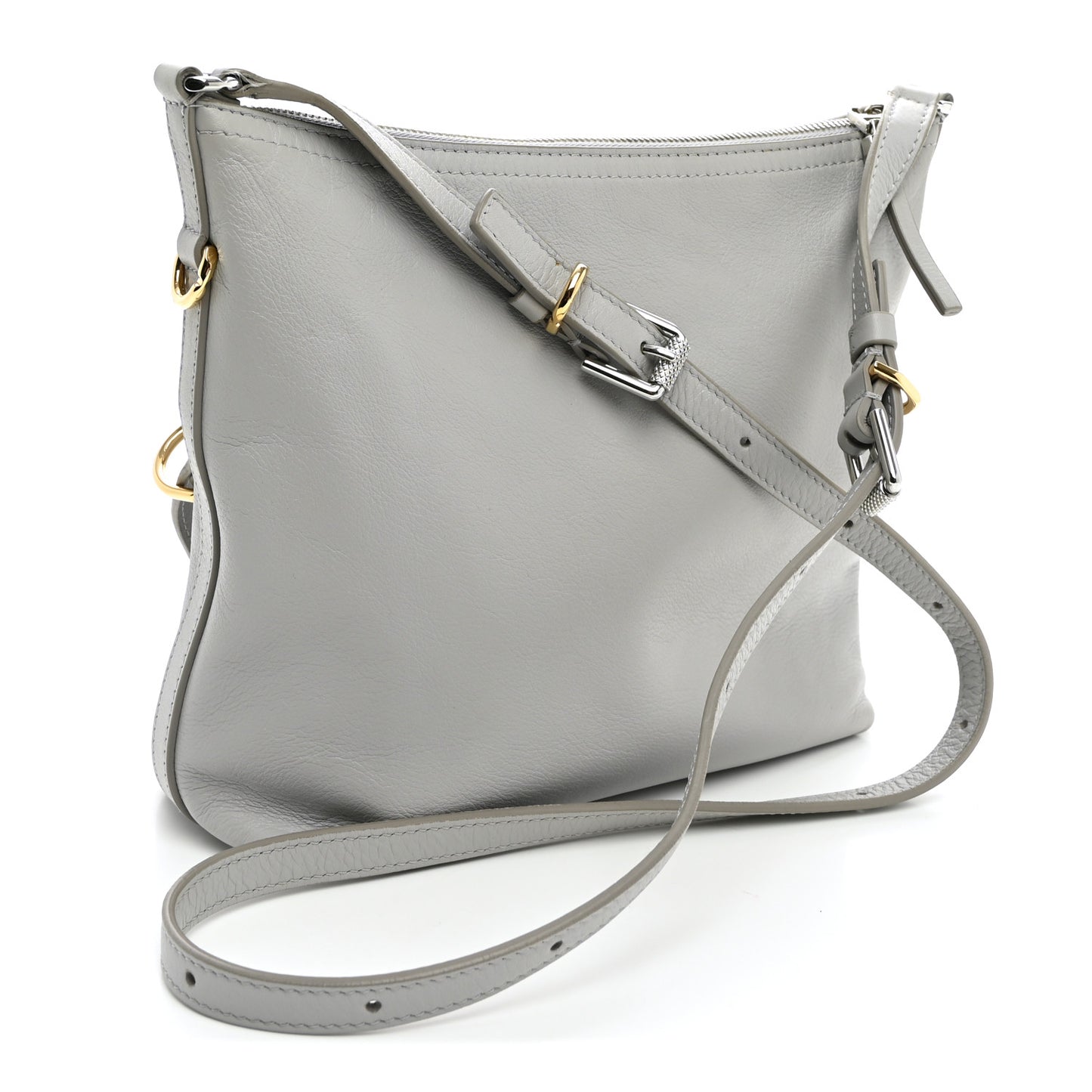 Calfskin Small Voyou Bag Light Grey
