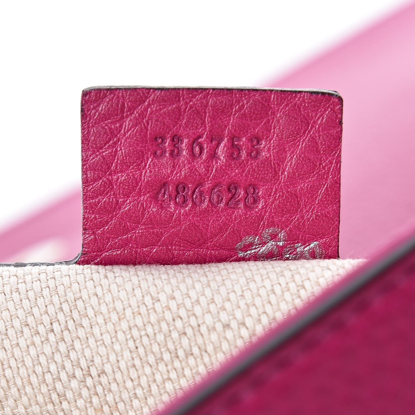 Pebbled Calfskin Medium Soho Clutch Fuchsia