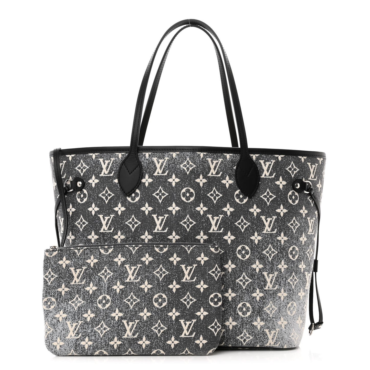 Denim Monogram Jacquard Neverfull MM Grey