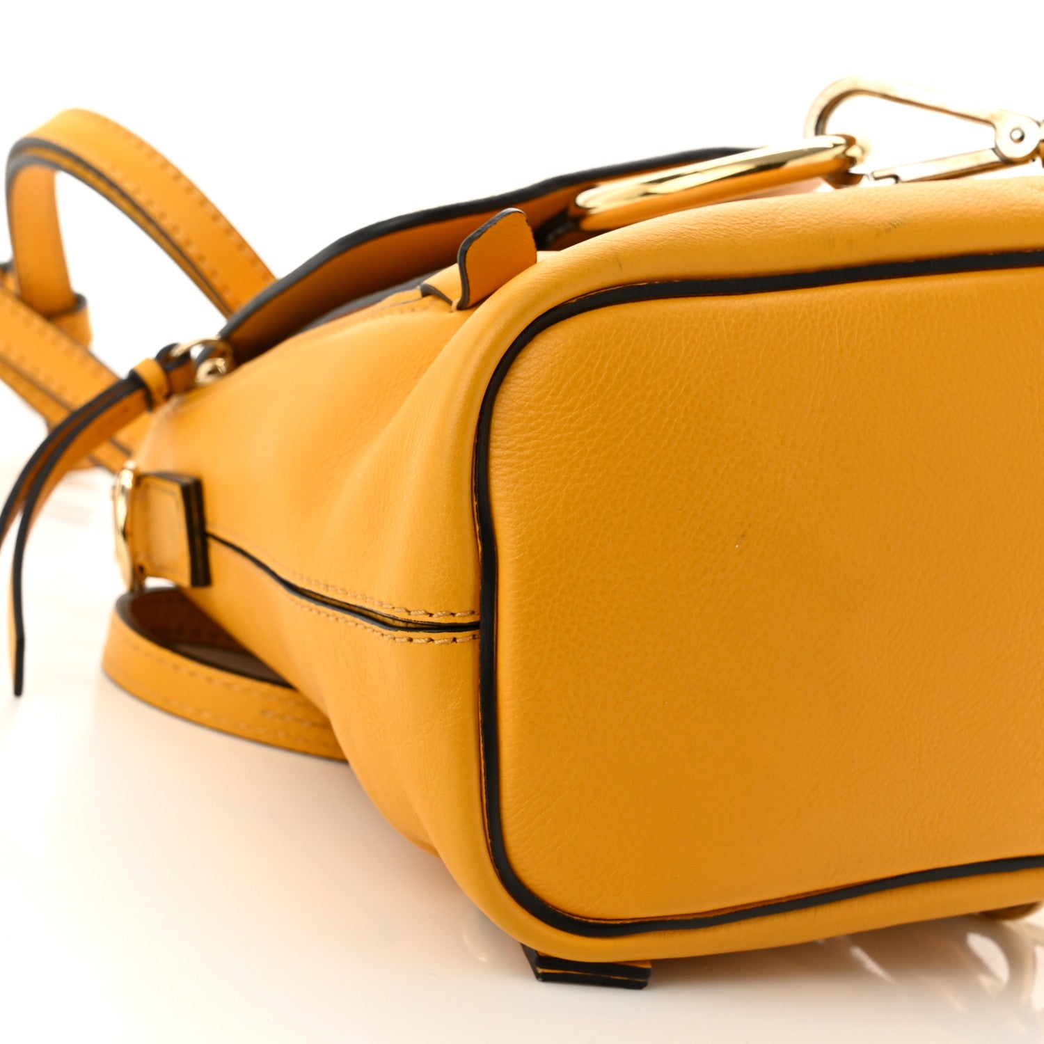 Chloe Suede Calfskin Mini Faye Backpack Dusty Yellow 9 of 10