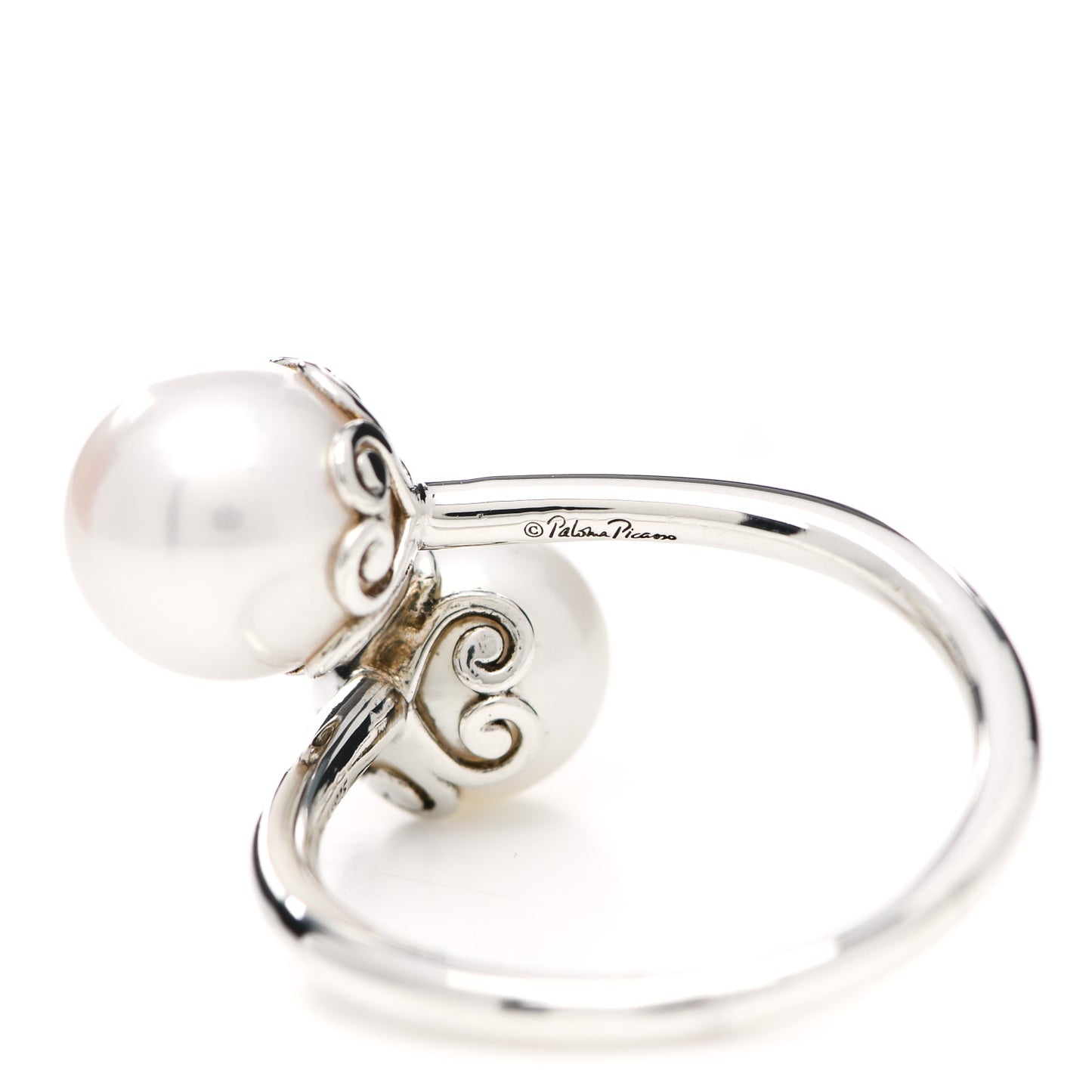 Sterling Silver Freshwater Pearl Paloma's Venezia Goldoni Heart Ring 57 8