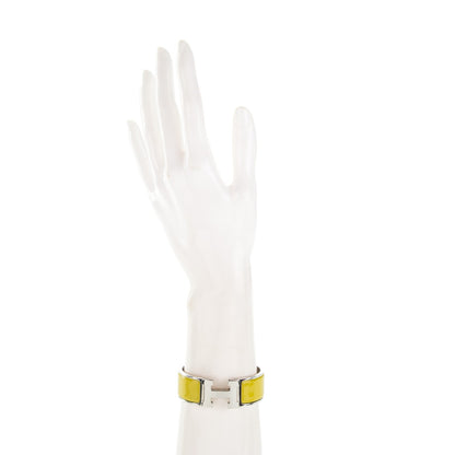 Hermes Enamel Wide Clic Clac H Bracelet PM Chartreuse 2 of 4