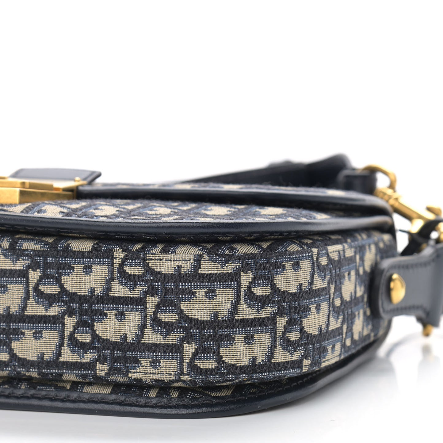 Oblique Flap Bag Navy Blue