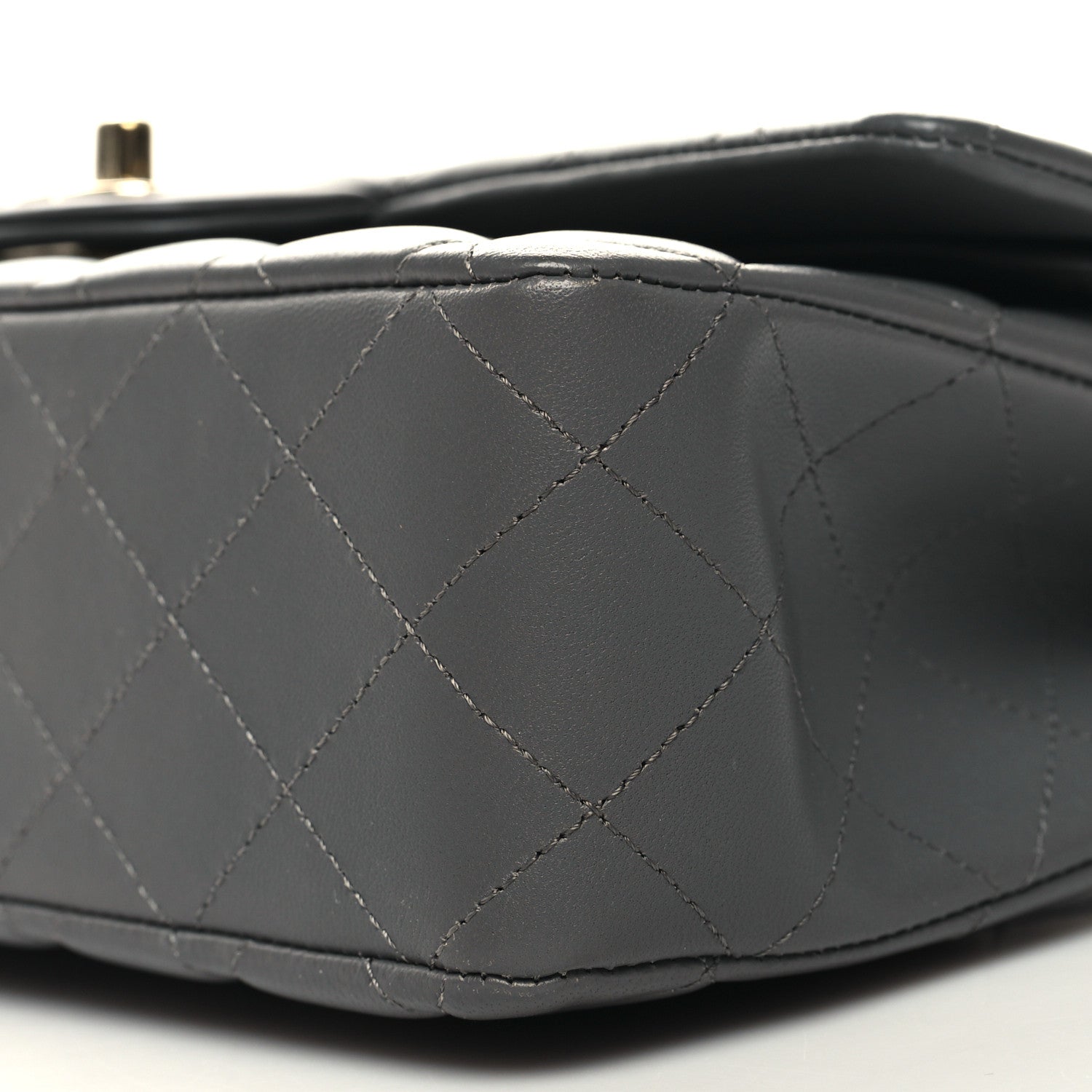 Chanel Lambskin Quilted Medium Double Flap Dark Grey 10 of 11