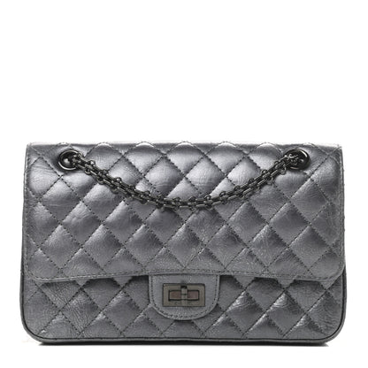 Chanel Metallic Aged Calfskin Quilted 2.55 Reissue 225 Flap Charcoal 1 of 13