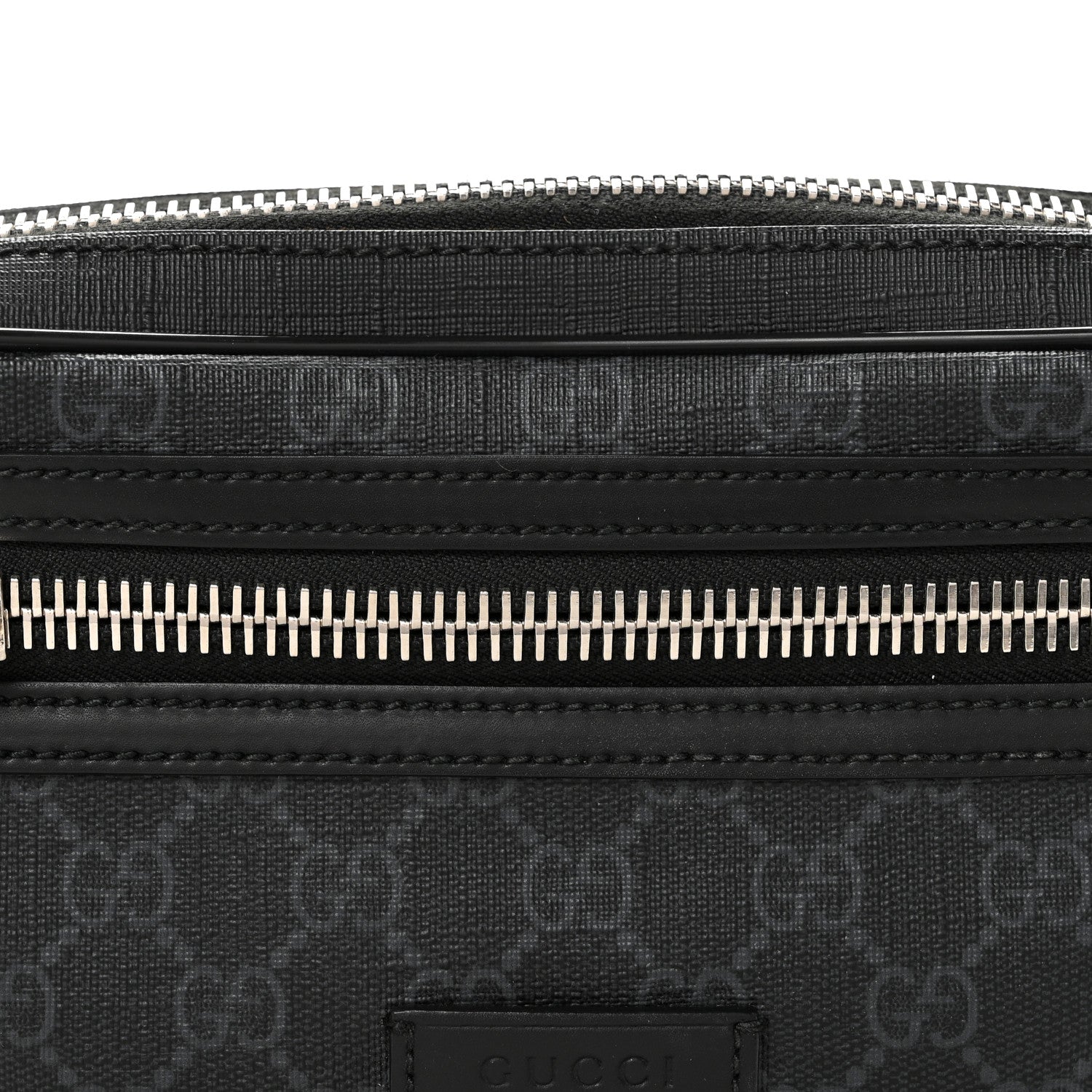Gucci Soft GG Supreme Monogram Web Belt Bag Black Grey 8 of 12
