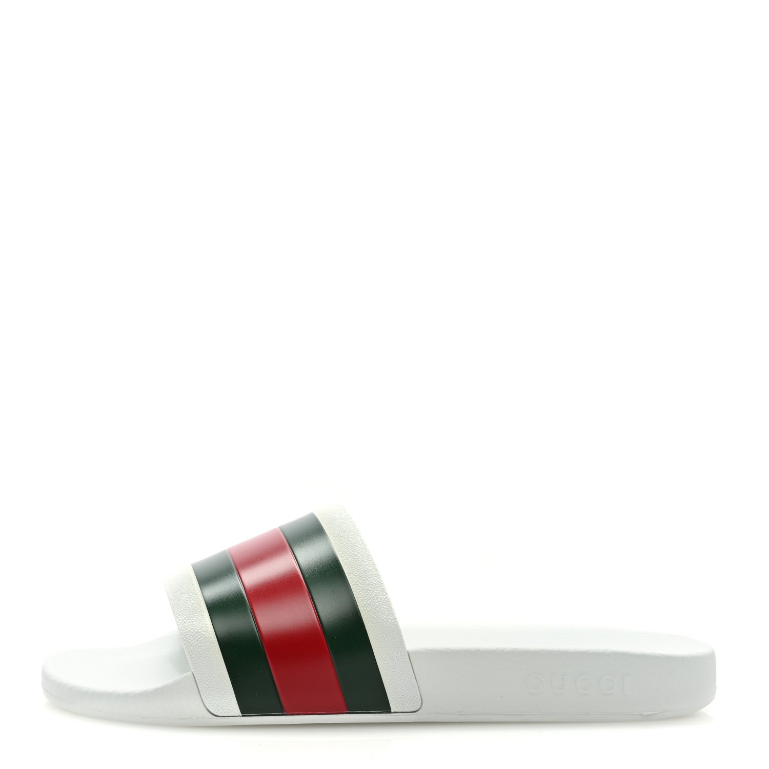 Gucci Rubber Web Mens Pool Slide Sandals 12 Great White 1 of 7