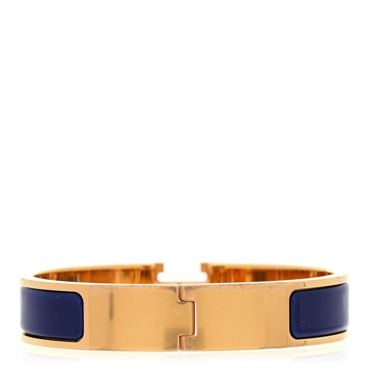 Enamel Narrow Clic Clac H Bracelet PM Bleu Indigo
