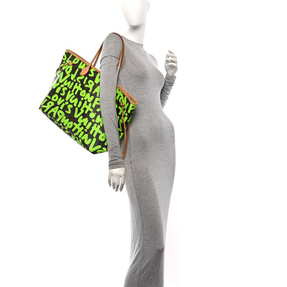 Louis Vuitton Monogram Graffiti Neverfull GM Green 2 of 13