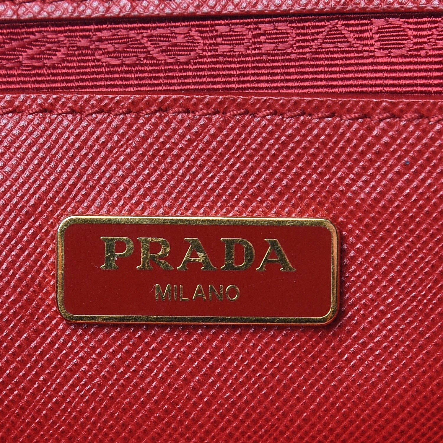 Prada Saffiano Lux Mini Promenade Tote Fuoco 6 of 10