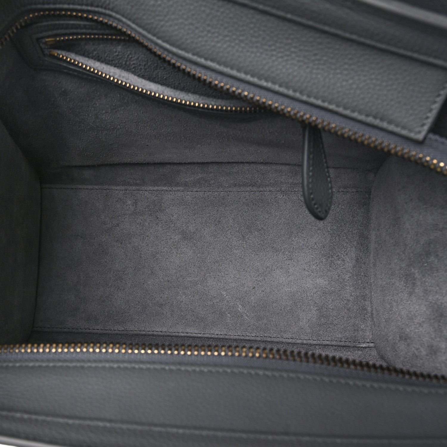 Celine Baby Drummed Calfskin Micro Luggage Kohl 5 of 10