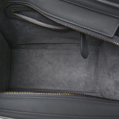 Celine Baby Drummed Calfskin Micro Luggage Kohl 5 of 10