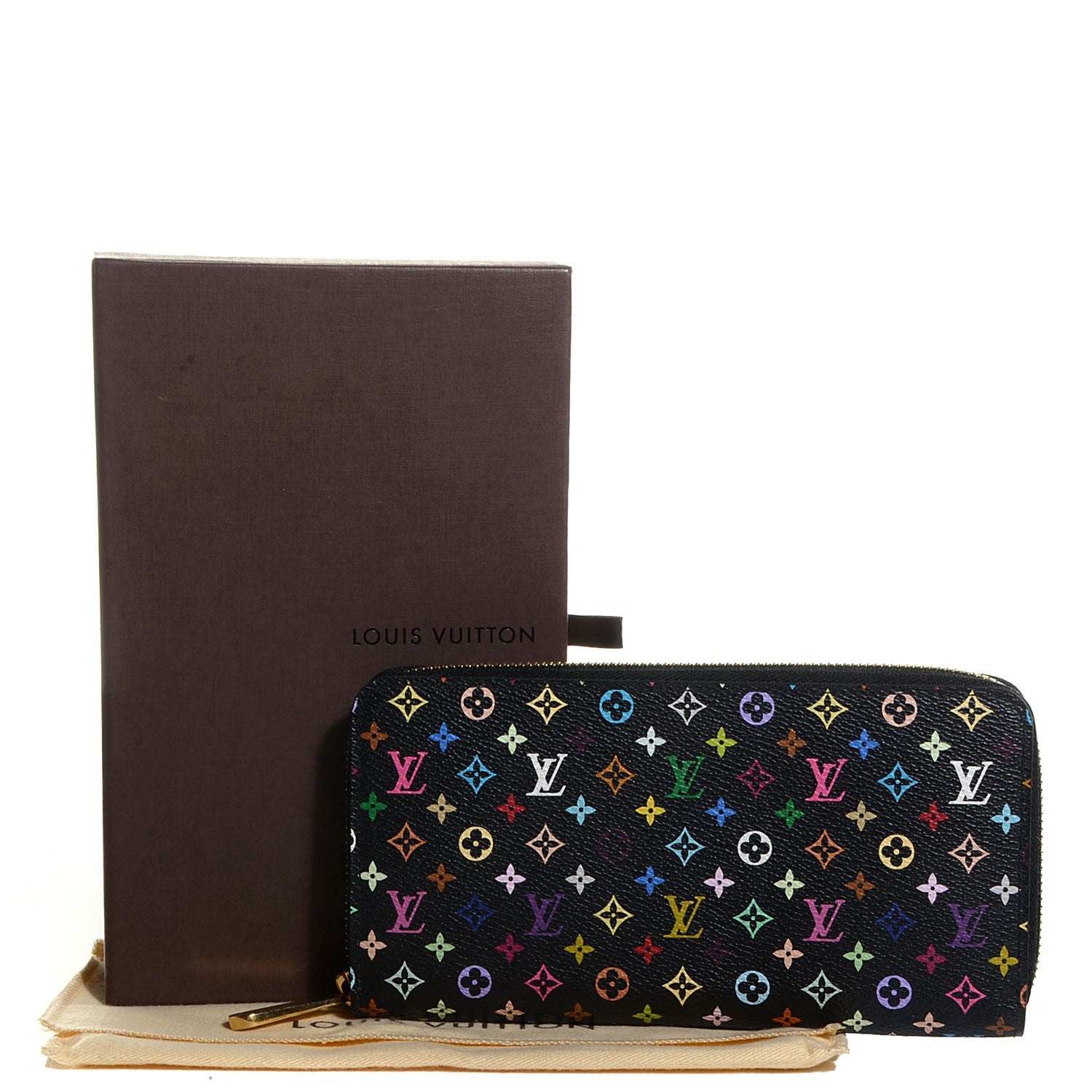 Louis Vuitton Monogram Multicolor Zippy Wallet Black Grenade 8 of 8
