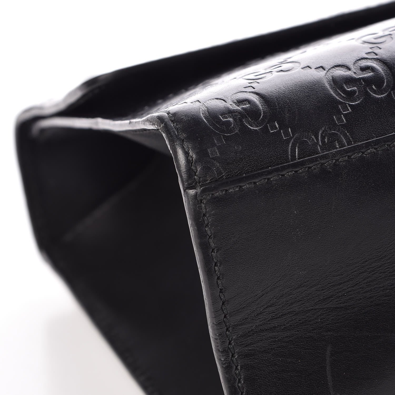 Gucci Guccissima Medium Padlock Shoulder Bag Black 14 of 15