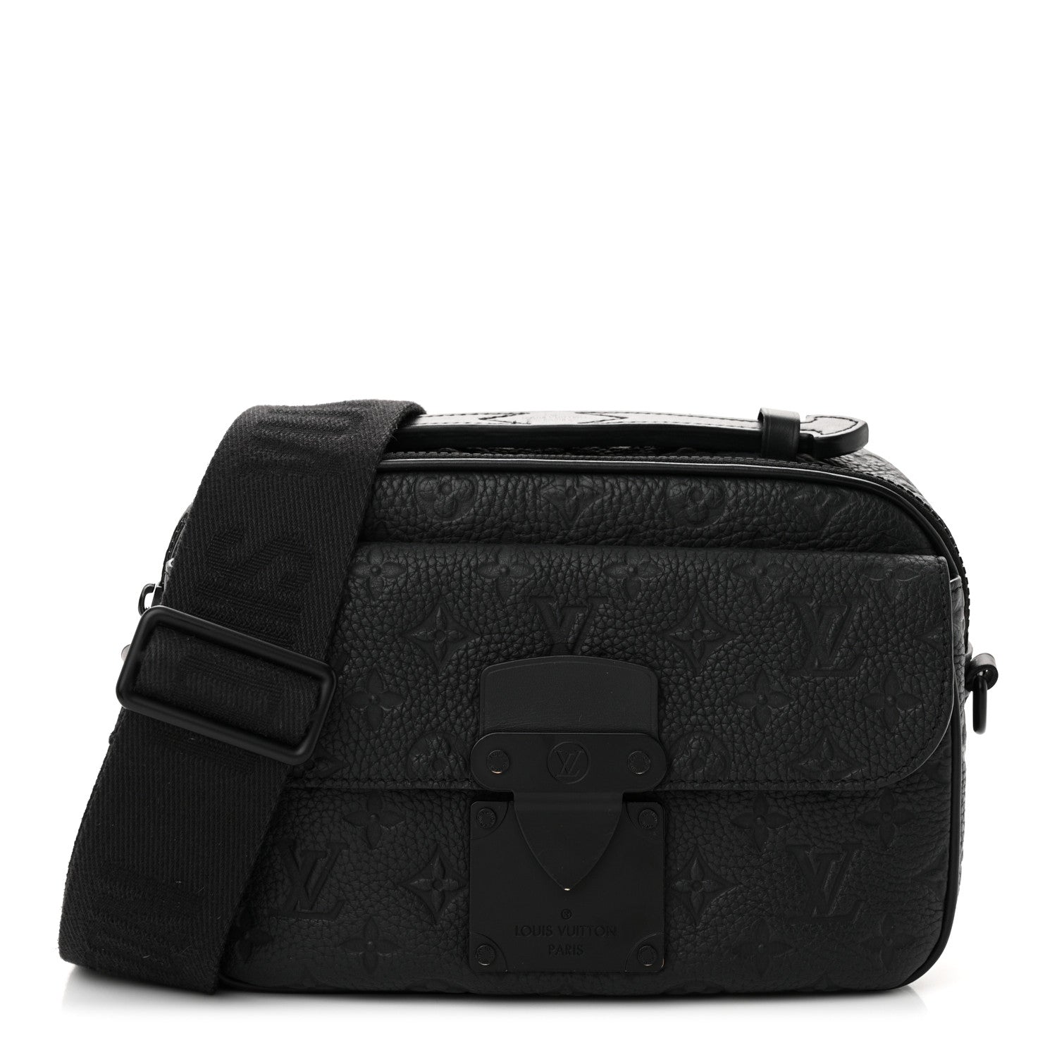 Louis Vuitton Taurillon Monogram S Lock Messenger Black 1 of 10