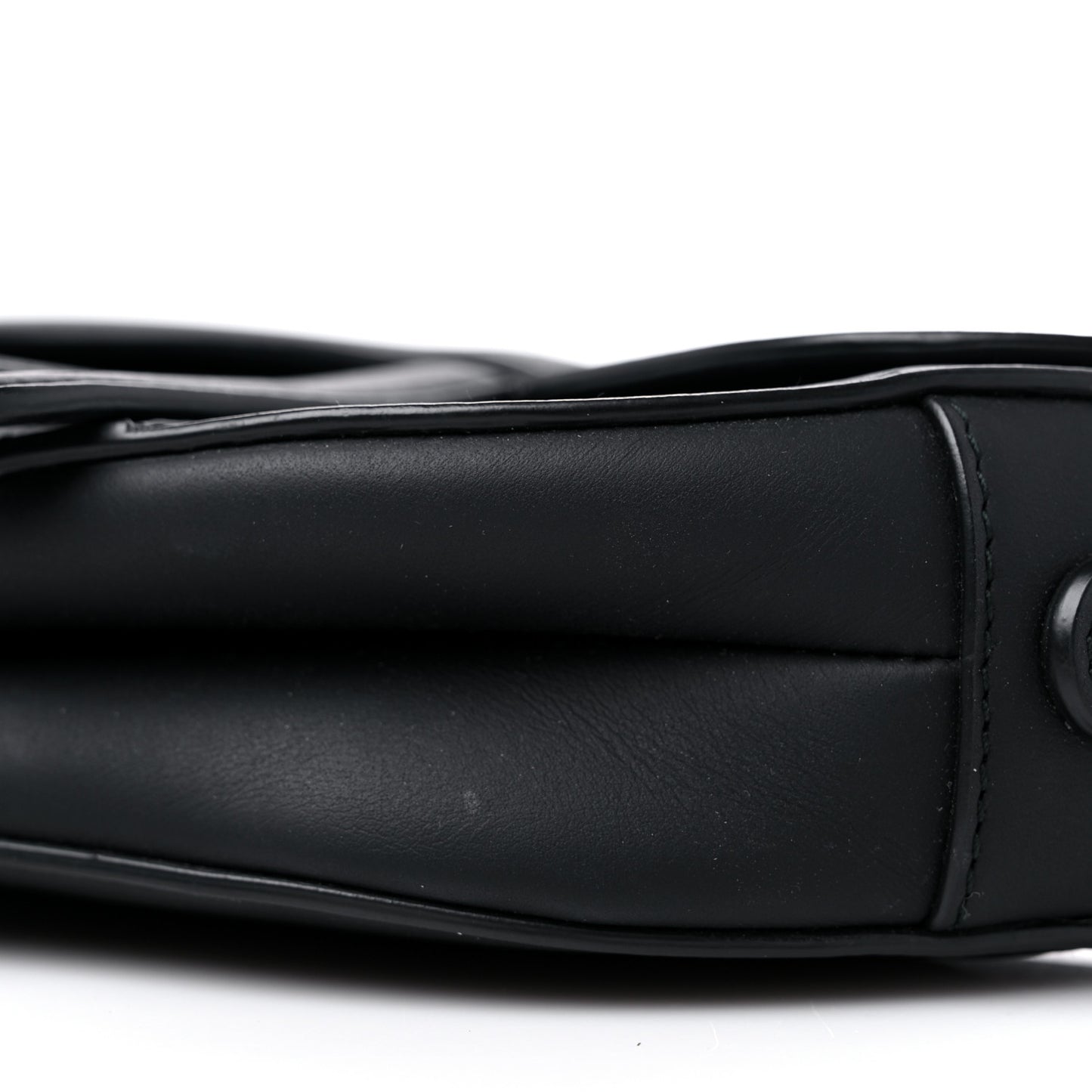 Ultra Matte Calfskin Mini Saddle Bag Black