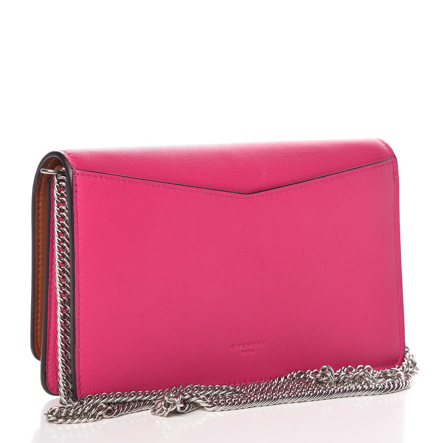 Givenchy Lambskin Emblem Chain Wallet Cyclamen 3 of 10
