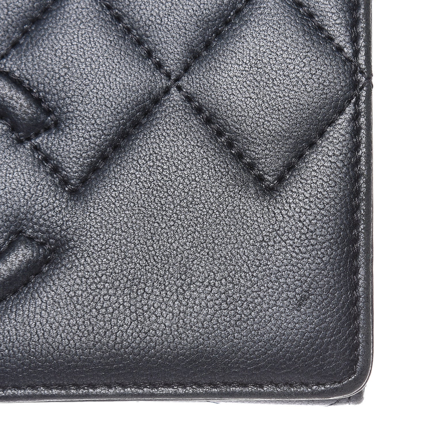 Chanel Metallic Caviar Quilted CC Large Gusset Flap Wallet Black 11 of 11