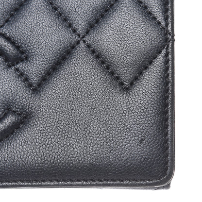 Chanel Metallic Caviar Quilted CC Large Gusset Flap Wallet Black 11 of 11