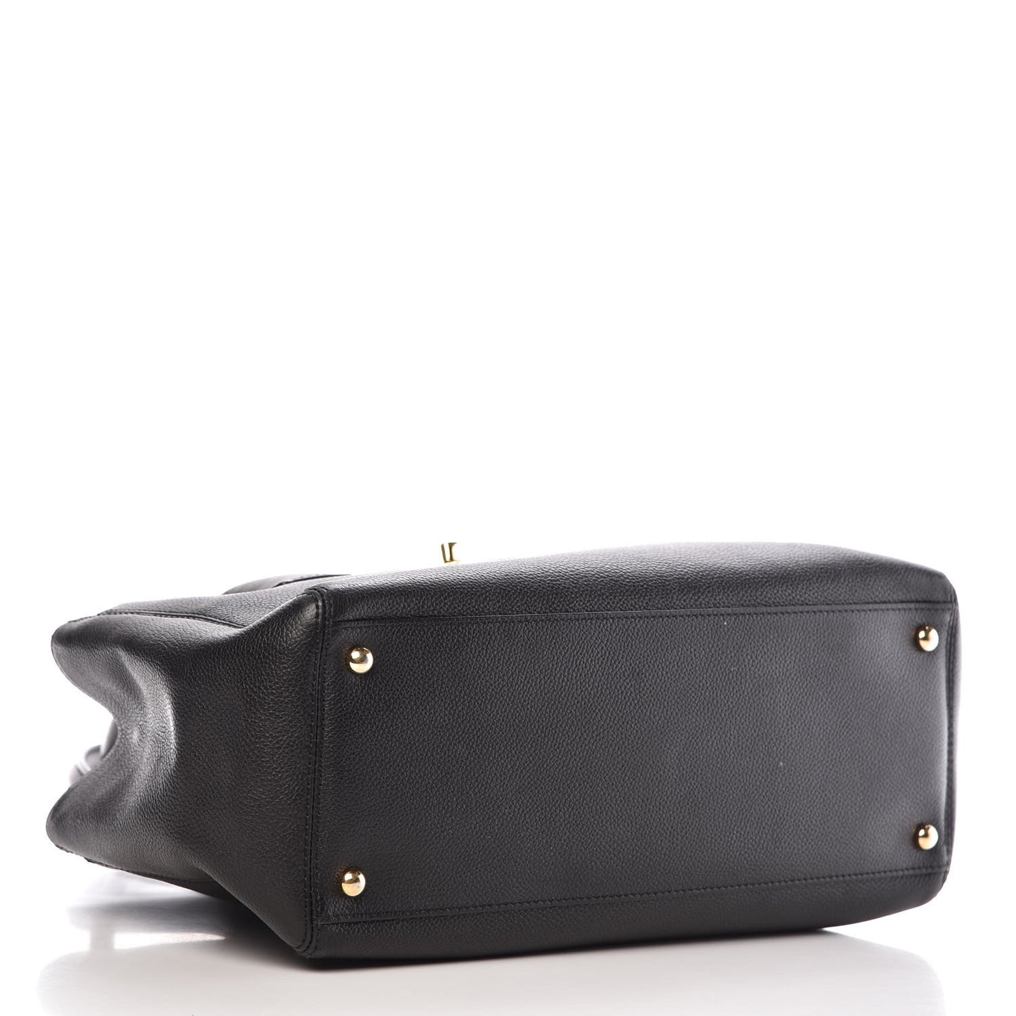 Calfskin Small Cerf Executive Shopper Tote Black