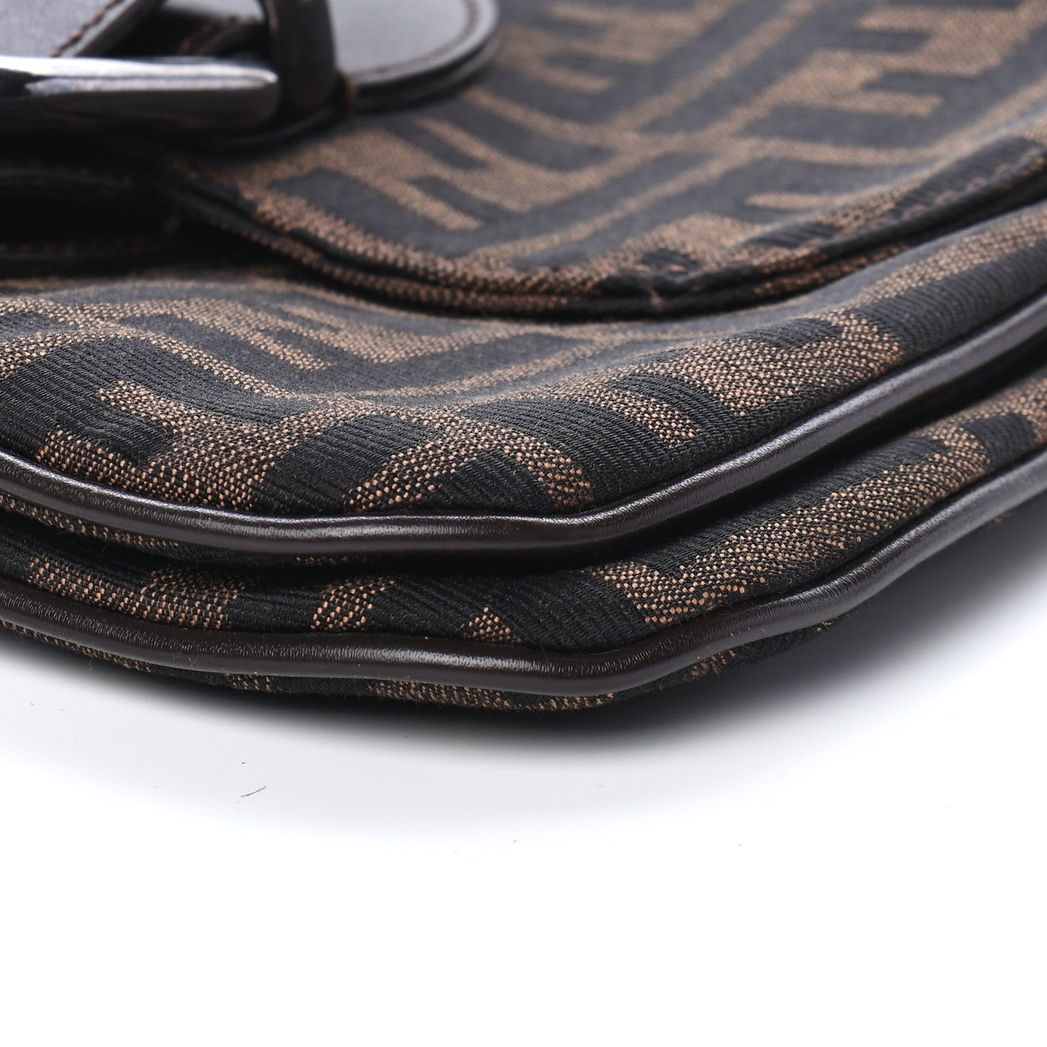 Fendi Zucca Buckle Shoulder Bag Tobacco 7 of 7