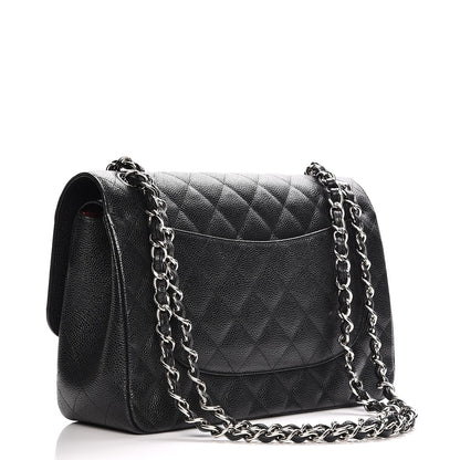 Chanel Caviar Quilted Jumbo Double Flap Black 3 of 7